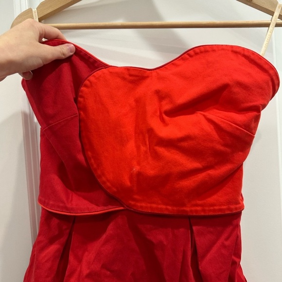 FARM Rio Strapless Red Dress - Picture 4 of 7